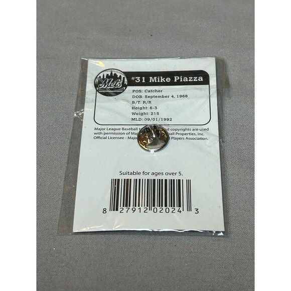 Vintage MLB New York Mets Piazza Collectible Lapel / Hat Pin - Picture 2 of 2